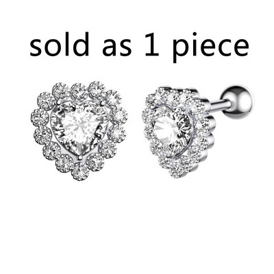 1 db Butterfly Star Heart Style Crystal Ear Tragus Piercing Mini Fülcsavar Daith Fülbevaló Helix Piercing Női Lányoknak Gyerekeknek