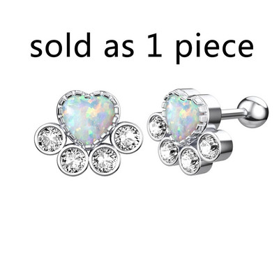 1 db Butterfly Star Heart Style Crystal Ear Tragus Piercing Mini Fülcsavar Daith Fülbevaló Helix Piercing Női Lányoknak Gyerekeknek