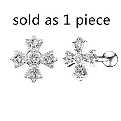 1 db Butterfly Star Heart Style Crystal Ear Tragus Piercing Mini Fülcsavar Daith Fülbevaló Helix Piercing Női Lányoknak Gyerekeknek