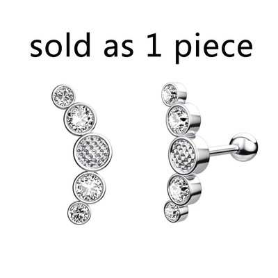 1 db Butterfly Star Heart Style Crystal Ear Tragus Piercing Mini Fülcsavar Daith Fülbevaló Helix Piercing Női Lányoknak Gyerekeknek