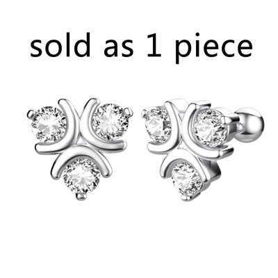 1 db Butterfly Star Heart Style Crystal Ear Tragus Piercing Mini Fülcsavar Daith Fülbevaló Helix Piercing Női Lányoknak Gyerekeknek