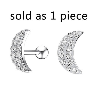 1 db Butterfly Star Heart Style Crystal Ear Tragus Piercing Mini Fülcsavar Daith Fülbevaló Helix Piercing Női Lányoknak Gyerekeknek