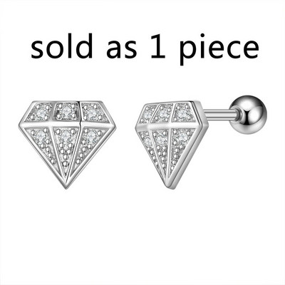 1 db Butterfly Star Heart Style Crystal Ear Tragus Piercing Mini Fülcsavar Daith Fülbevaló Helix Piercing Női Lányoknak Gyerekeknek