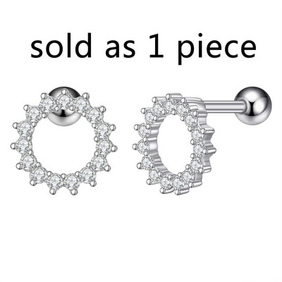 1 db Butterfly Star Heart Style Crystal Ear Tragus Piercing Mini Fülcsavar Daith Fülbevaló Helix Piercing Női Lányoknak Gyerekeknek