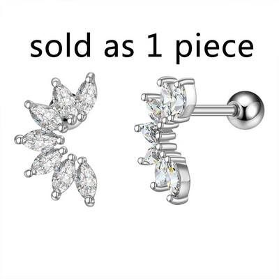 1 db Butterfly Star Heart Style Crystal Ear Tragus Piercing Mini Fülcsavar Daith Fülbevaló Helix Piercing Női Lányoknak Gyerekeknek