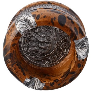 Винтидж дървена тава за пепелник Ръчно изработен тютюн за пушене Цигара Пепелник Калъф за пепелник за домашно пушене 1 комплект 3 инча