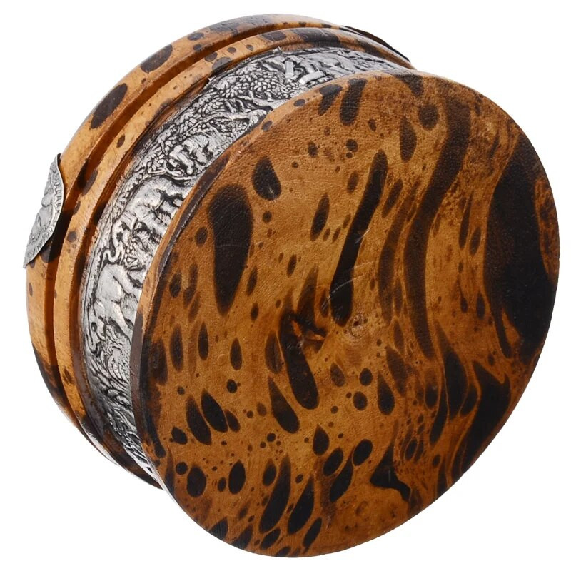 Vintage koka pelnu trauks, rokām darināts smēķējamās tabakas cigarešu pelnu trauks pelnu trauka futrālis mājas smēķēšanai, 1 komplekts 3 collas