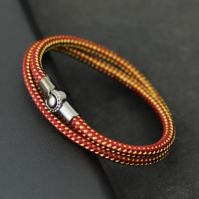 2023. gada luksusa virves rokassprādze vīriešiem, divslāņu A klases auklas rokassprādze, forša motociklistu sērfošanas auduma rokassprādze unikāls, burvīgs sprādzes pulseris