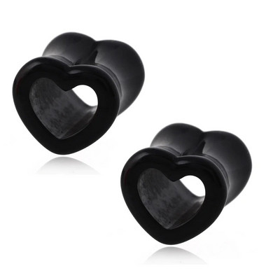 2db/tétel Akril szív üreges fülalagút húsdugó Piercing fülmérők bővítő piercing fülkagyló hordágy testékszer piercing