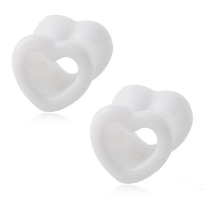 2db/tétel Akril szív üreges fülalagút húsdugó Piercing fülmérők bővítő piercing fülkagyló hordágy testékszer piercing