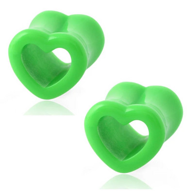 2db/tétel Akril szív üreges fülalagút húsdugó Piercing fülmérők bővítő piercing fülkagyló hordágy testékszer piercing