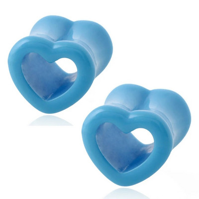 2db/tétel Akril szív üreges fülalagút húsdugó Piercing fülmérők bővítő piercing fülkagyló hordágy testékszer piercing