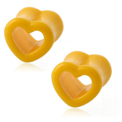 2db/tétel Akril szív üreges fülalagút húsdugó Piercing fülmérők bővítő piercing fülkagyló hordágy testékszer piercing