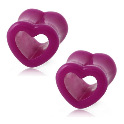 2db/tétel Akril szív üreges fülalagút húsdugó Piercing fülmérők bővítő piercing fülkagyló hordágy testékszer piercing