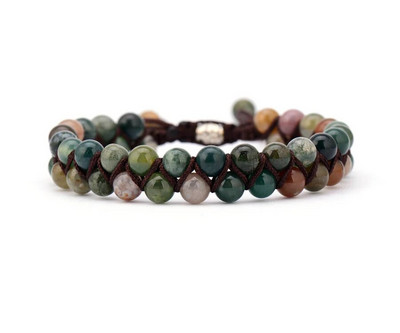 Vīriešu rokassprādze Foršas Āfrikas akmens krelles Pītas aproču rokassprādzes Ar rokām darinātas draudzības rokassprādzes Vīriešu šarms rokassprādzes rotaslietas