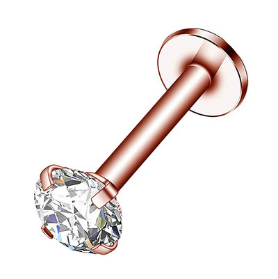 1 τμχ Zircon Labret Piercing για γυναίκες Σκουλαρίκια για τα χείλη για τα νύχια της μύτης Tragus Helix Σκουλαρίκι τρυπήματος στο αυτί Stud από ανοξείδωτο ατσάλι για σώμα