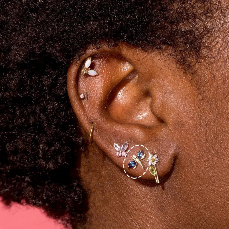 Zila cirkona spirāle Tragus pīrsings ausu auskars sieviešu sirds bultiņa spāre nerūsējošā tērauda skrimšļa starpsienas pīrsings rotaslietas