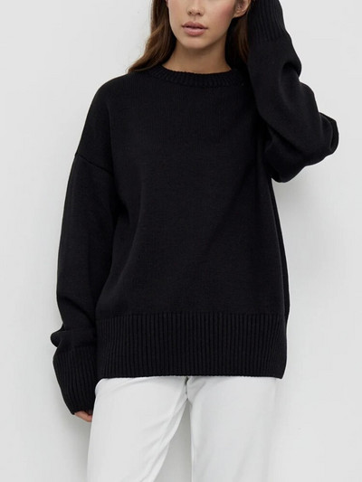 Sieviešu trikotāžas džemperi Pamata silti, vintage zaļi džemperi ar džemperi, trikotāžas lielizmēra biezi brīvi ziemas džemperi sievietēm 2023