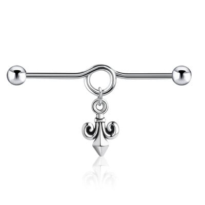 1 tk. Tööstuslik sõrmus naistele Cross Moon Võtme ripats Tööstuslikud kõrvarõngad Piercing Barbell Kirurgilised terasest kõrvaaugud Ehted