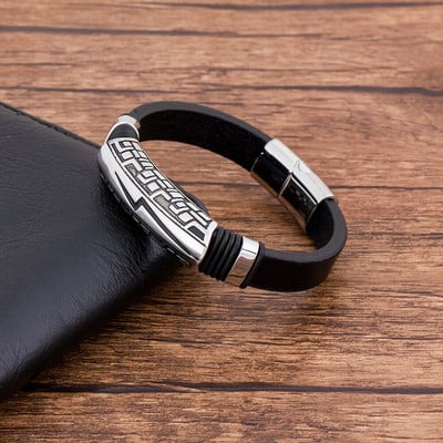 TYO moevõlu punk rock välkmagnet roostevabast terasest välk meeste käevõru nahast ehted hulgimüük tarvikud käevõrud