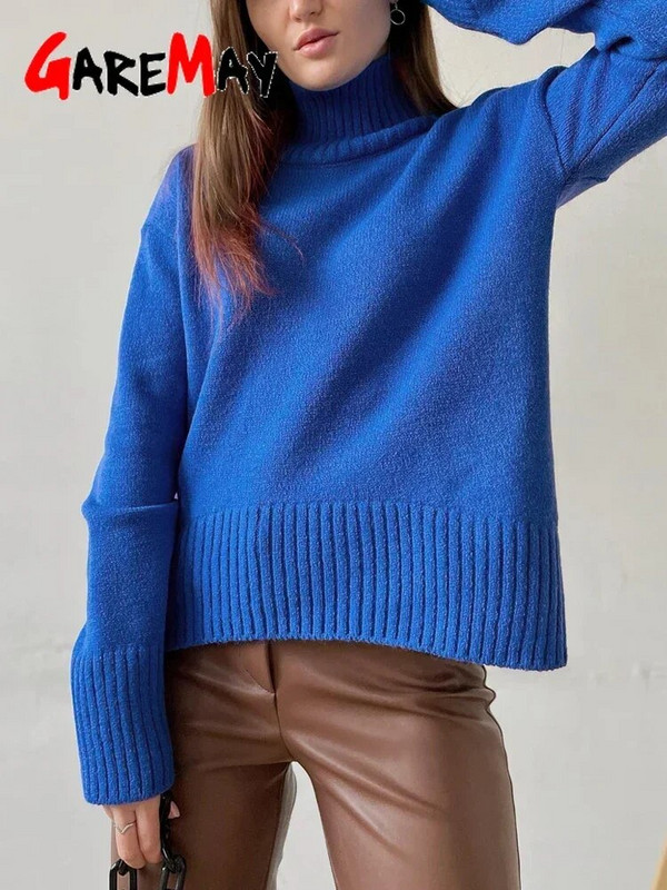 Balts sieviešu džemperis ar bruņurupuču apkakli Basic mīksts sarkans ar garām piedurknēm trikotāžas džemperis Classic Solid vintage ziemas džemperi sievietēm