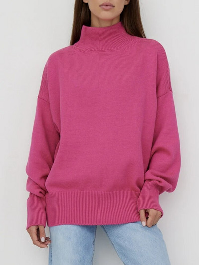 2023. gada rudens pamata sieviešu džemperis ar bruņurupuču apkakli, balts, liela izmēra džemperis ar garām piedurknēm retro stila klasisks džemperis sievietēm, džemperis