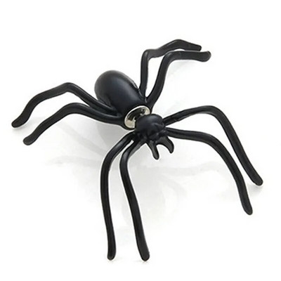 1PC zirnekļa pīrsings auskars sievietēm vīriešiem melnā krāsā personalizēts panks smieklīgs auskars Helovīna aksesuāri pīrsings rotaslietas