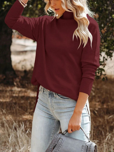 Μπεζ γυναικείο πουλόβερ γυναικείο ζιβάγκο Χειμώνας 2023 Μακρυμάνικο πουλόβερ casual τοπ Λευκό πουλόβερ πλεκτό πουλόβερ Νέο