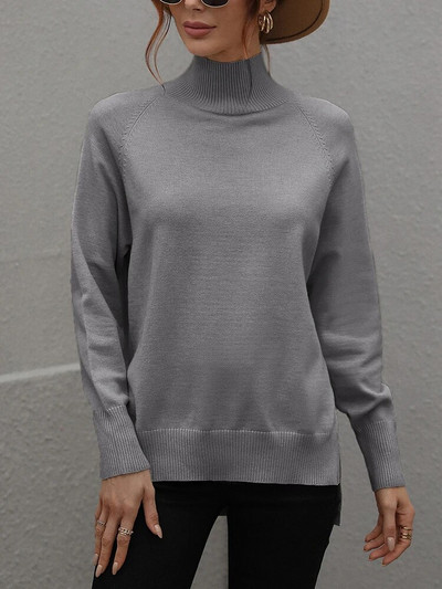 Μπεζ γυναικείο πουλόβερ γυναικείο ζιβάγκο Χειμώνας 2023 Μακρυμάνικο πουλόβερ casual τοπ Λευκό πουλόβερ πλεκτό πουλόβερ Νέο