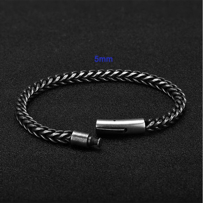 MKENDN Punk Rock Ανδρικά Βραχιόλια Biker Link Αλυσίδα από ανοξείδωτο ατσάλι Βραχιόλια μοτοσικλέτας Αξεσουάρ Αρσενικό Pulseira
