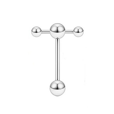 1PC Punk Limbă Inel Barbell Ball Piercing pentru Femei Bărbați Punk din oțel inoxidabil de culoare argintie Tongue Stud Piercing Bijuterii pentru corp