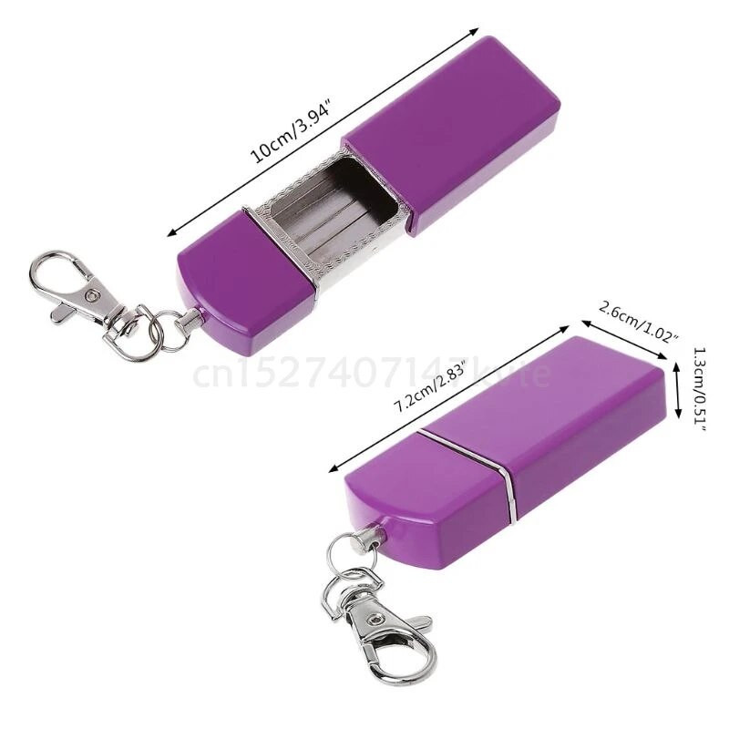 Tiek pārdots jauna dizaina pārnēsājams mini kabatas pelnu trauks vēja necaurlaidīgi futrāļi atslēgu piekariņi āra smēķēšanas piederumiem