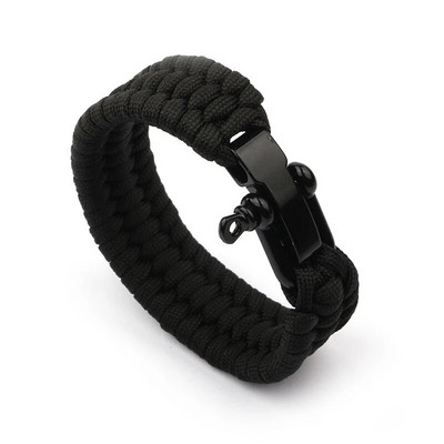 Jauna Paracord rokassprādze vīriešiem ar rokām darināta auduma regulējama U formas alpīnisma kempinga rokassprādzes aksesuāri Pulsera Hombre