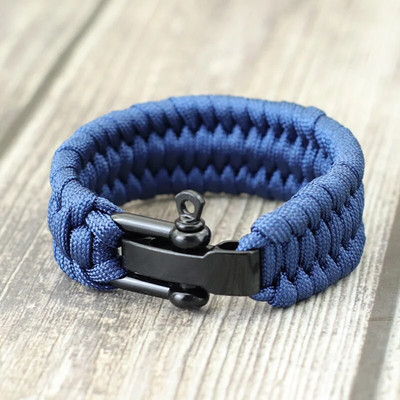 Jauna Paracord rokassprādze vīriešiem ar rokām darināta auduma regulējama U formas alpīnisma kempinga rokassprādzes aksesuāri Pulsera Hombre