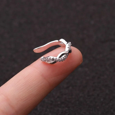 1PC Conch viltus pīrsings auskars sievietēm Auss skrimšļi bez pīrsinga auss aproces Ausu aproces Cirkons ausu klipsi aksesuāri ķermeņa rotaslietas