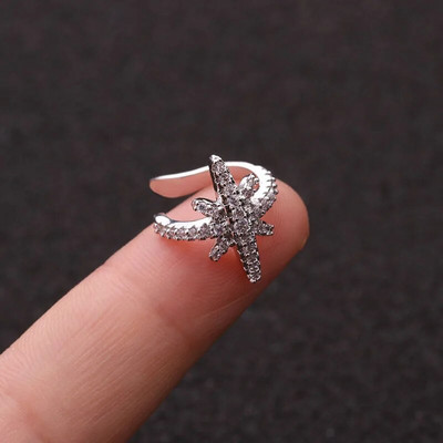 1PC Conch viltus pīrsings auskars sievietēm Auss skrimšļi bez pīrsinga auss aproces Ausu aproces Cirkons ausu klipsi aksesuāri ķermeņa rotaslietas