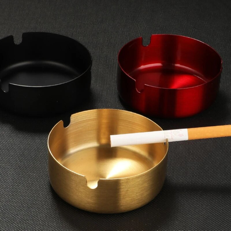 Пепелник от неръждаема стомана Творческо събитие Откриване Подарък Пепелник Бар Хотел Метален пепелник Търговски цветен външен джобен пепелник