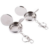 1 gab. Nerūsējošā tērauda pārnēsājams mini pelnu trauks ar atslēgu piekariņu un cigarešu kabatas pelnu trauku / transportlīdzekļa cigarešu pelnu trauka izlases stili