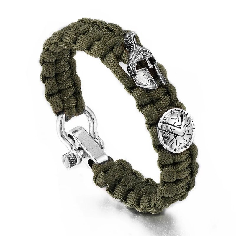 Norvēģijas vikingi Spartan Warrior Wrap Rokassprādzes Vīriešiem Regulējamas Važas Sprādzes Kempings Paracord roku darbs Vīriešu izdzīvošanas rotas Dāvanas