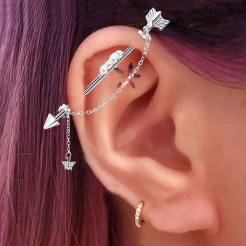 Βιομηχανικό τρύπημα πεταλούδας για γυναίκες Industrial barbell δαχτυλίδι αυτί Barbell Stud χόνδρινο σκουλαρίκι Unisex Body piercing κοσμήματα