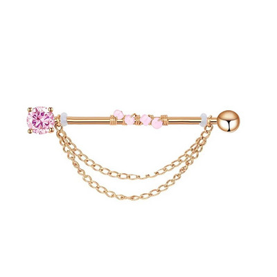 Tauriņu rūpnieciskais pīrsings sievietēm rūpnieciskais stienis gredzens auss stienis skrimšļa auskars unisex ķermeņa pīrsings rotaslietas