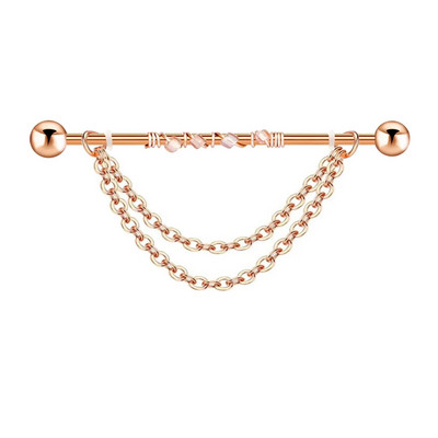 Tauriņu rūpnieciskais pīrsings sievietēm rūpnieciskais stienis gredzens auss stienis skrimšļa auskars unisex ķermeņa pīrsings rotaslietas