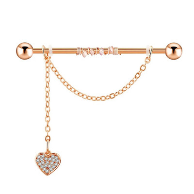 Tauriņu rūpnieciskais pīrsings sievietēm rūpnieciskais stienis gredzens auss stienis skrimšļa auskars unisex ķermeņa pīrsings rotaslietas