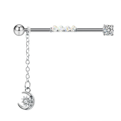 Tauriņu rūpnieciskais pīrsings sievietēm rūpnieciskais stienis gredzens auss stienis skrimšļa auskars unisex ķermeņa pīrsings rotaslietas