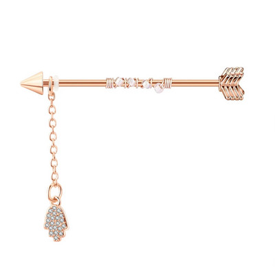 Tauriņu rūpnieciskais pīrsings sievietēm rūpnieciskais stienis gredzens auss stienis skrimšļa auskars unisex ķermeņa pīrsings rotaslietas