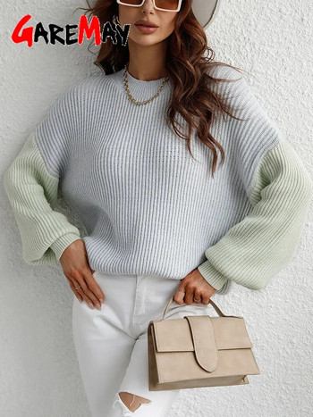 Γυναικείο πουλόβερ 2023 Trend Μασίφ λευκό πλεκτό πουλόβερ Μαλακό vintage oversize πουλόβερ μακρυμάνικο Casual ζεστό πουλόβερ για γυναίκες