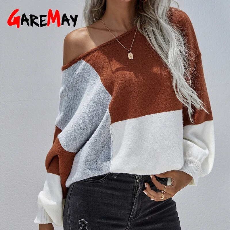 Naiste 2023. aasta pikkade varrukatega avara sügisene triibuline kampsun, naiste vintage kampsun, 2023. aasta kootud ülisuur kampsun