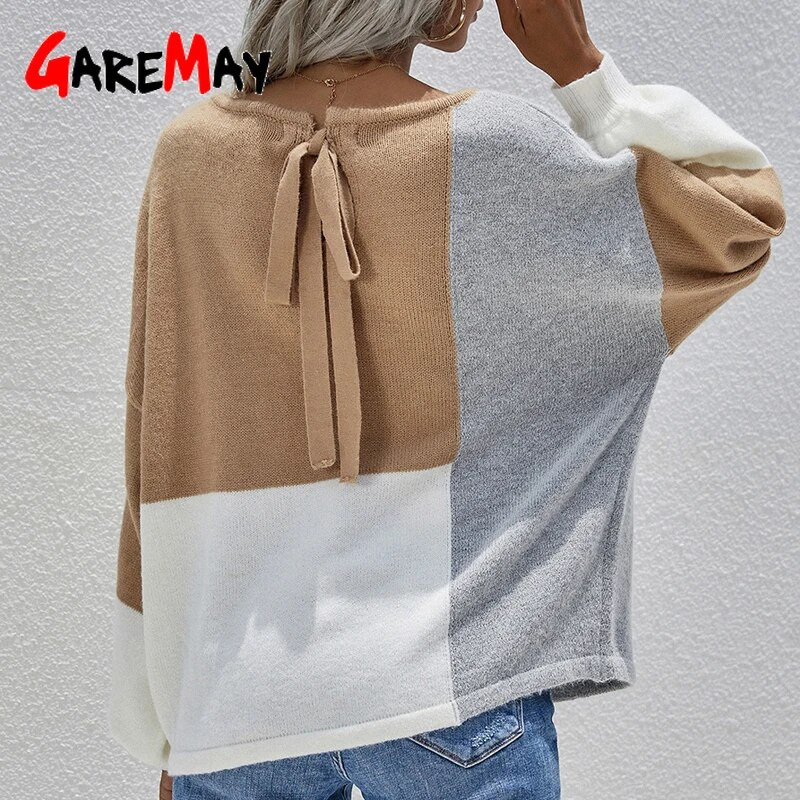 Naiste 2023. aasta pikkade varrukatega avara sügisene triibuline kampsun, naiste vintage kampsun, 2023. aasta kootud ülisuur kampsun