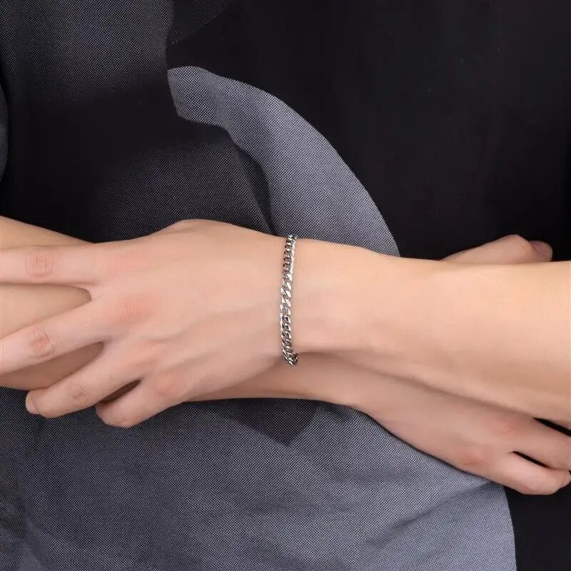 Novi stil 3/5/7 mm narukvice od nehrđajućeg čelika za muškarce Punk Curb Cuban Link Chain narukvice Hiphop Trendy nakit za zapešće Poklon