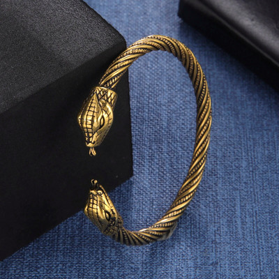 Dawapara Viking Käevõru Fenrir Wolf Head Torque Meeste Käevõru roostevabast terasest Põhjala mütoloogia Amuleti ehted